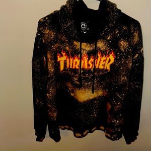 custom bleach, thrasher hoodie